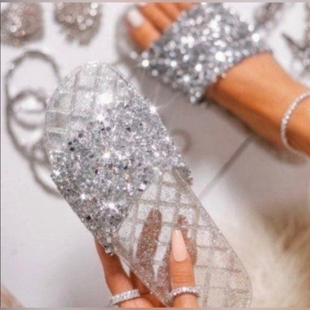 Sparkly Jelly Slide Size 6